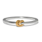 Interlock Single Knot Two Tone Hinge Bracelet JF0507 - She Chester