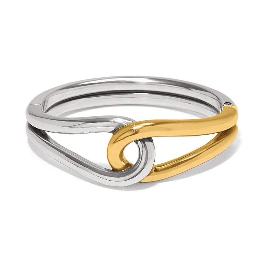 Interlok Curve Two Tone Hinge Bracelet - JF0256 - She Chester