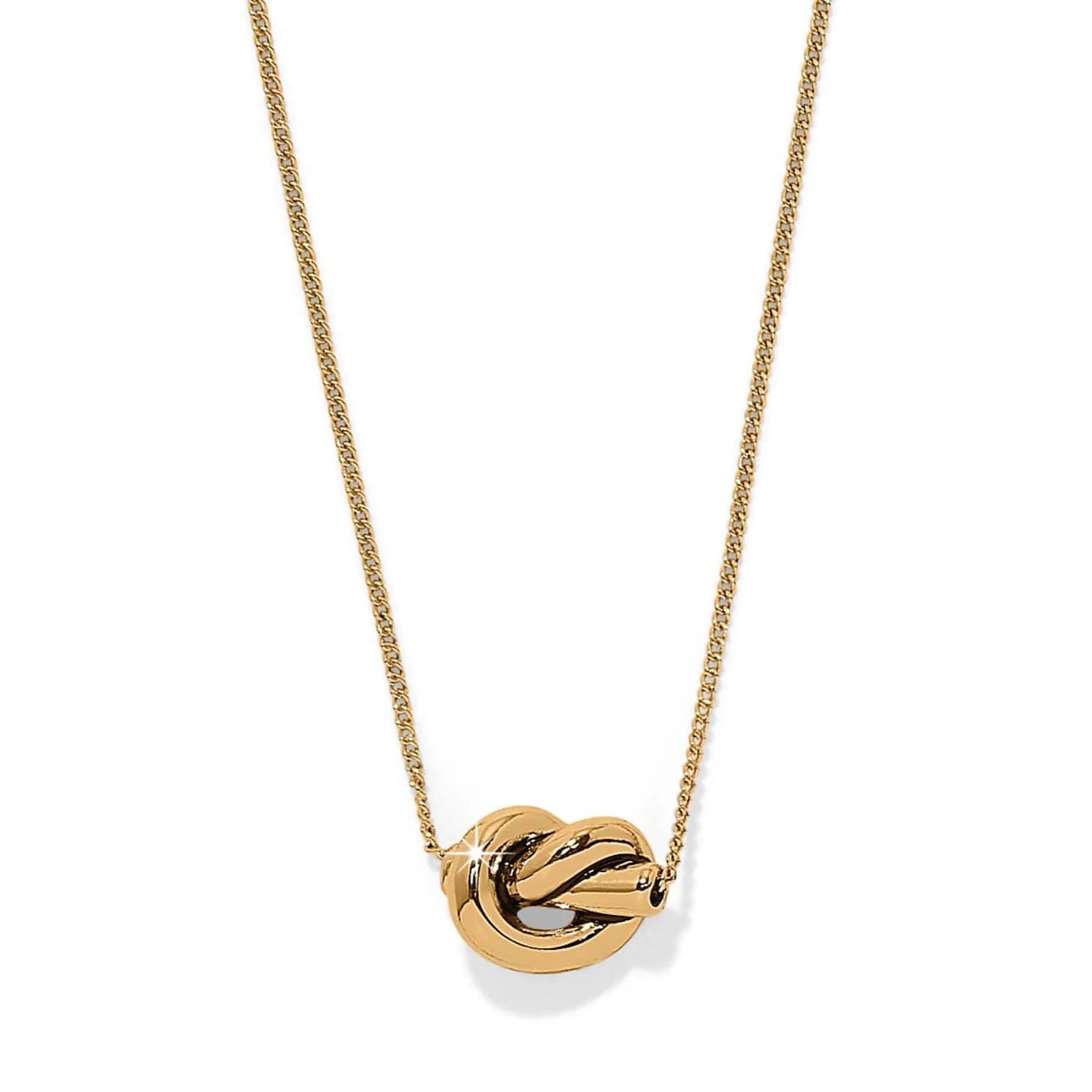 Interlok Gold Single Knot Mini Necklace JM0048 - She Chester