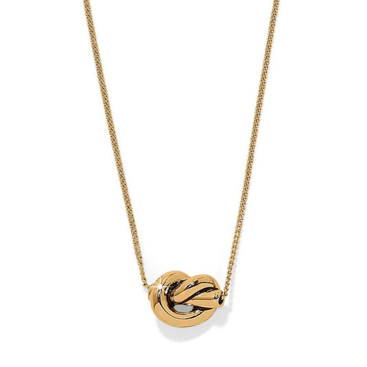 Interlok Gold Single Knot Mini Necklace JM0048 - She Chester