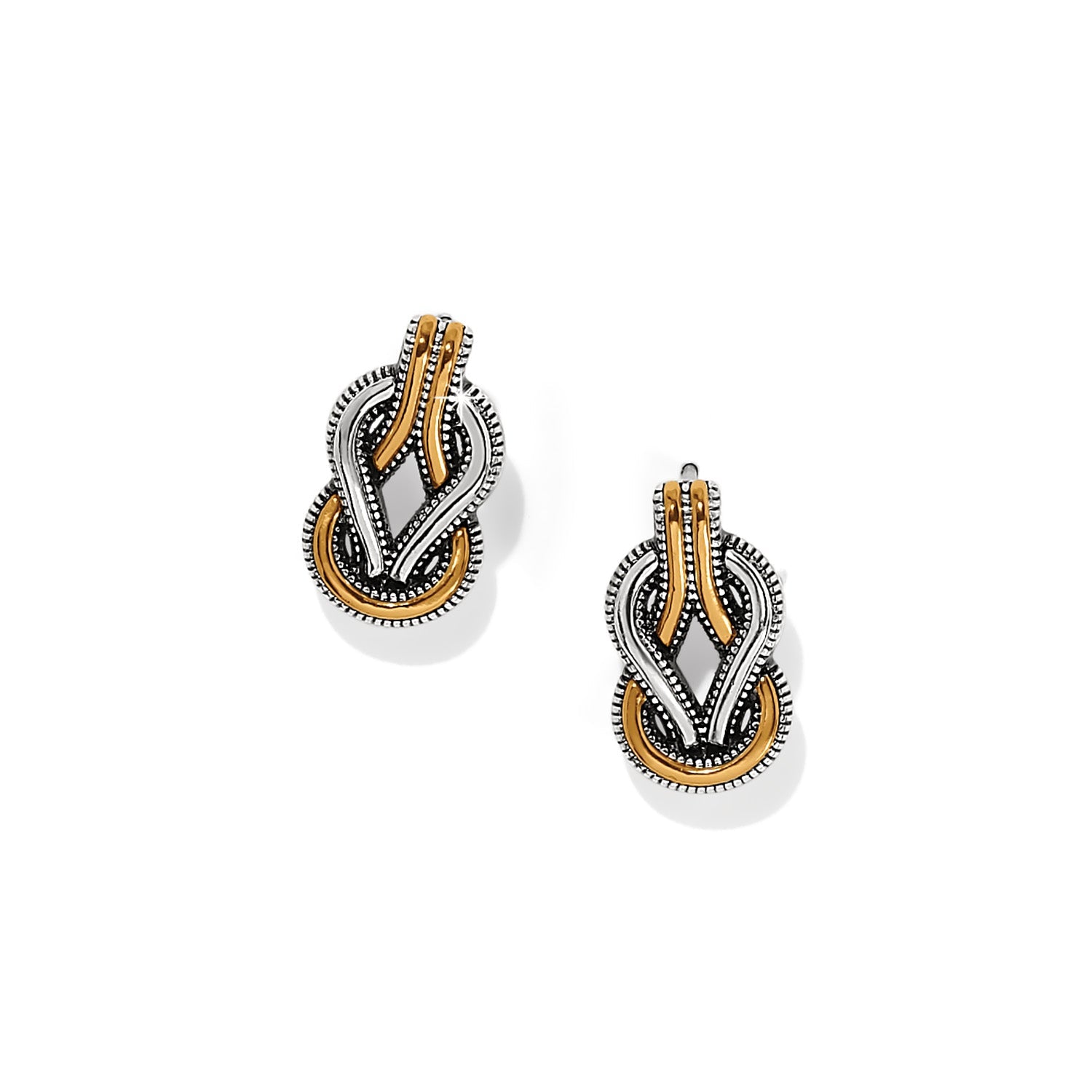 Interlok Harmony Two Tone Post Earrings - JA9956 - She Chester