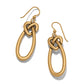 Interlok Linked Hearts Gold French Wire Earring JA0364