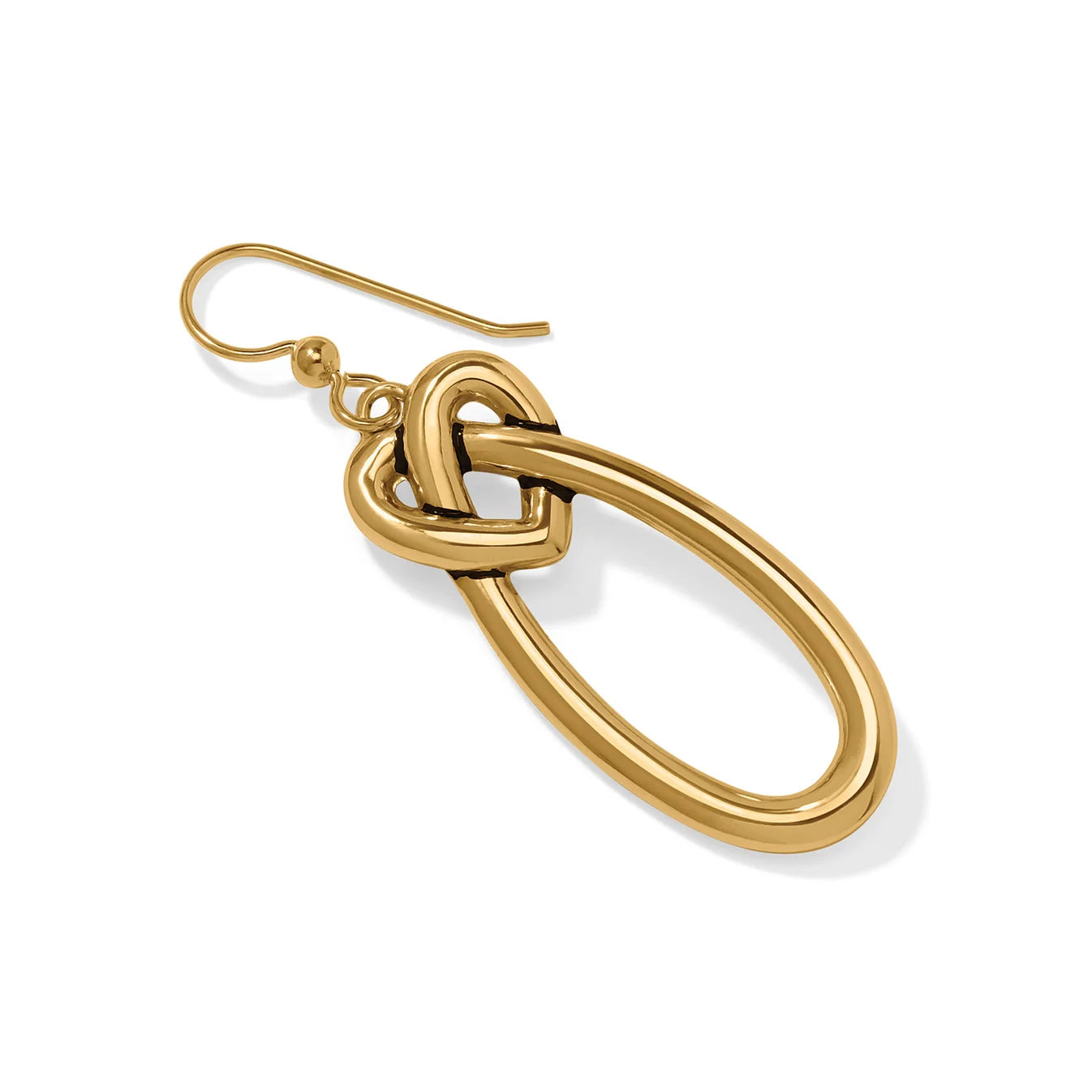 Interlok Linked Hearts Gold French Wire Earring JA0364