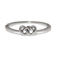 Interlok Linked Hearts Silver Bangle JF0504