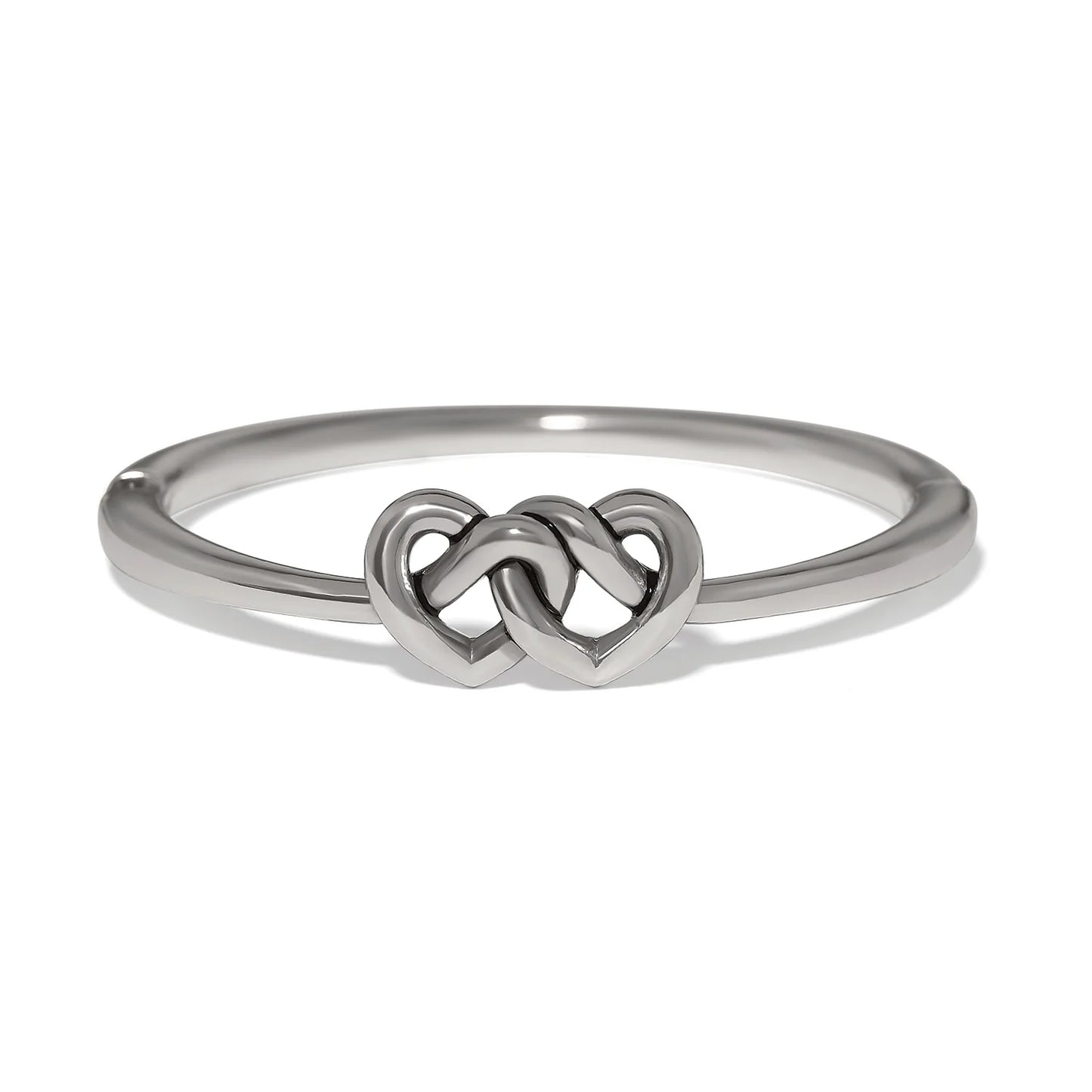Interlok Linked Hearts Silver Bangle JF0504