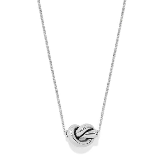 Interlok Silver Single Knot Mini Necklace JM0047 - She Chester