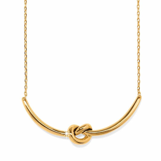 Interlok Single Knot Gold Necklace JM7716 - She Chester
