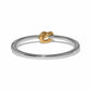 Interlock Single Knot Two Tone Hinge Bracelet JF0507