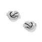 Interlok Single Knot Silver Post Earrings JA0195