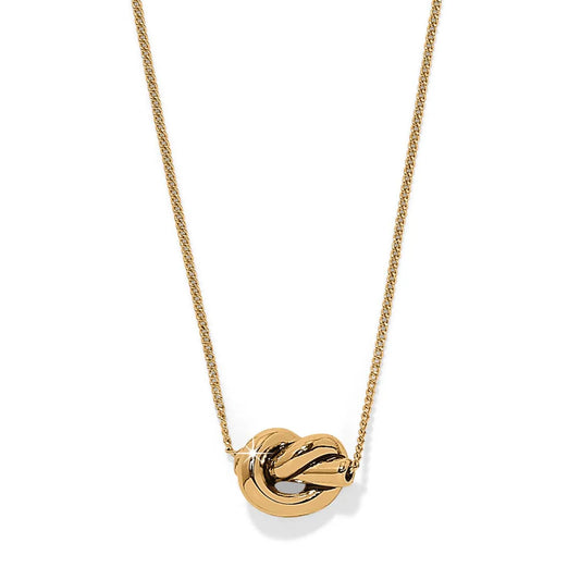 Interlok Gold Single Knot Mini Necklace JM0048