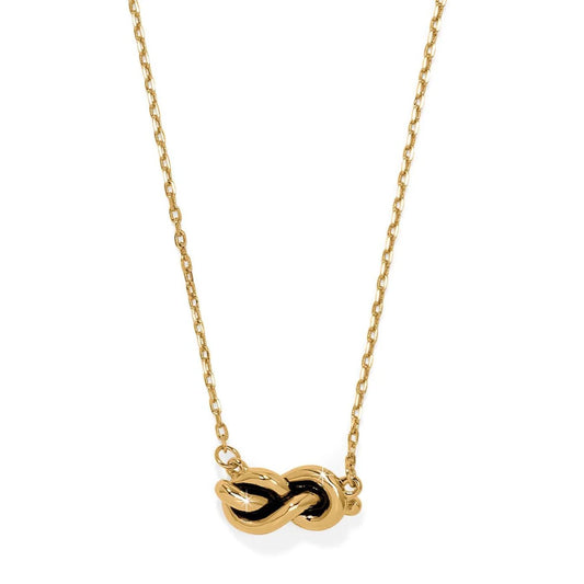 Interlok Single Knot Petite Gold Necklace JM7727 - She Chester