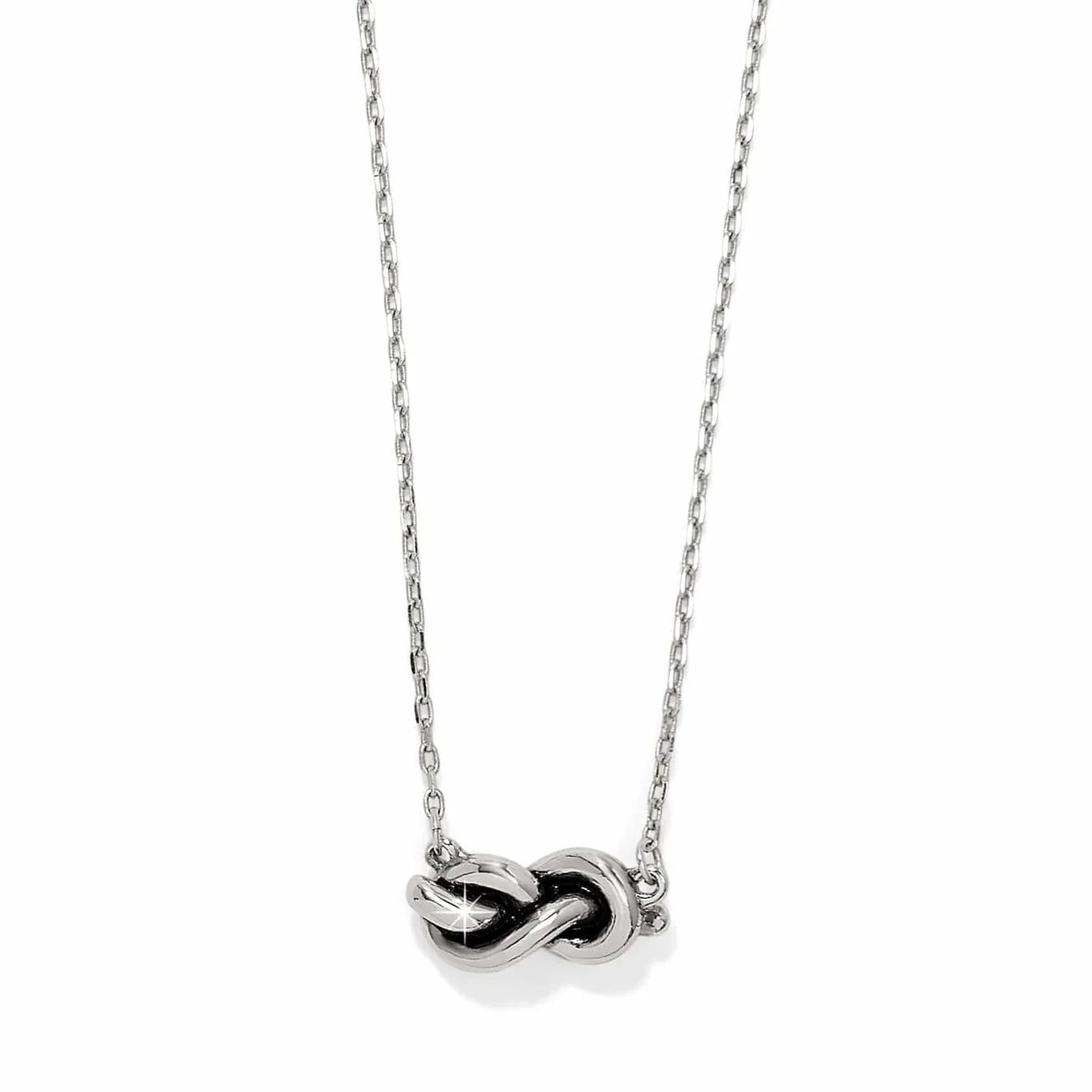 Interlok Single Knot Petite Silver Necklace JM7726 - She Chester