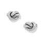 Interlok Single Knot Silver Post Earrings JA0195 - She Chester