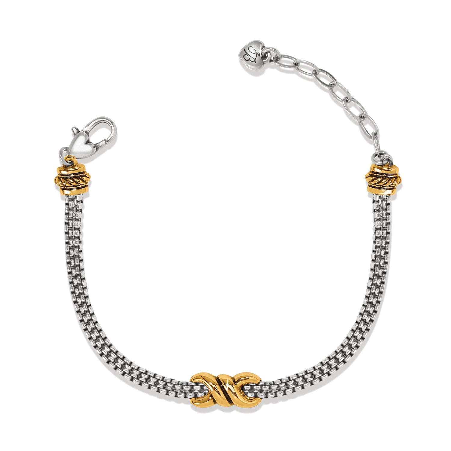 Interlok Twist Double Chain Bracelet - JF0218 - She Chester