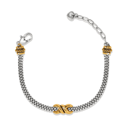 Interlok Twist Double Chain Bracelet - JF0218 - She Chester