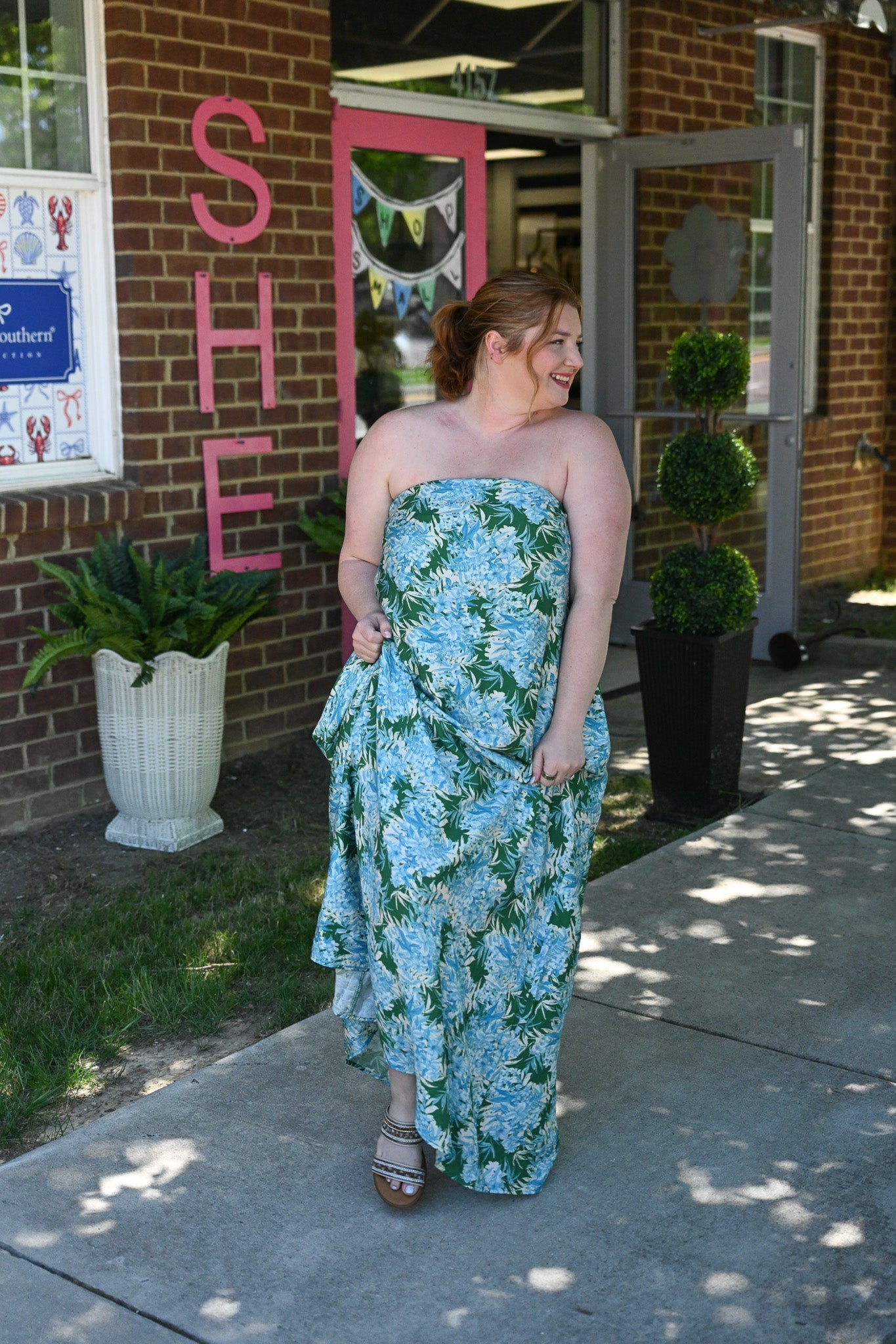 Isabelle Floral Strapless Maxi - She Chester