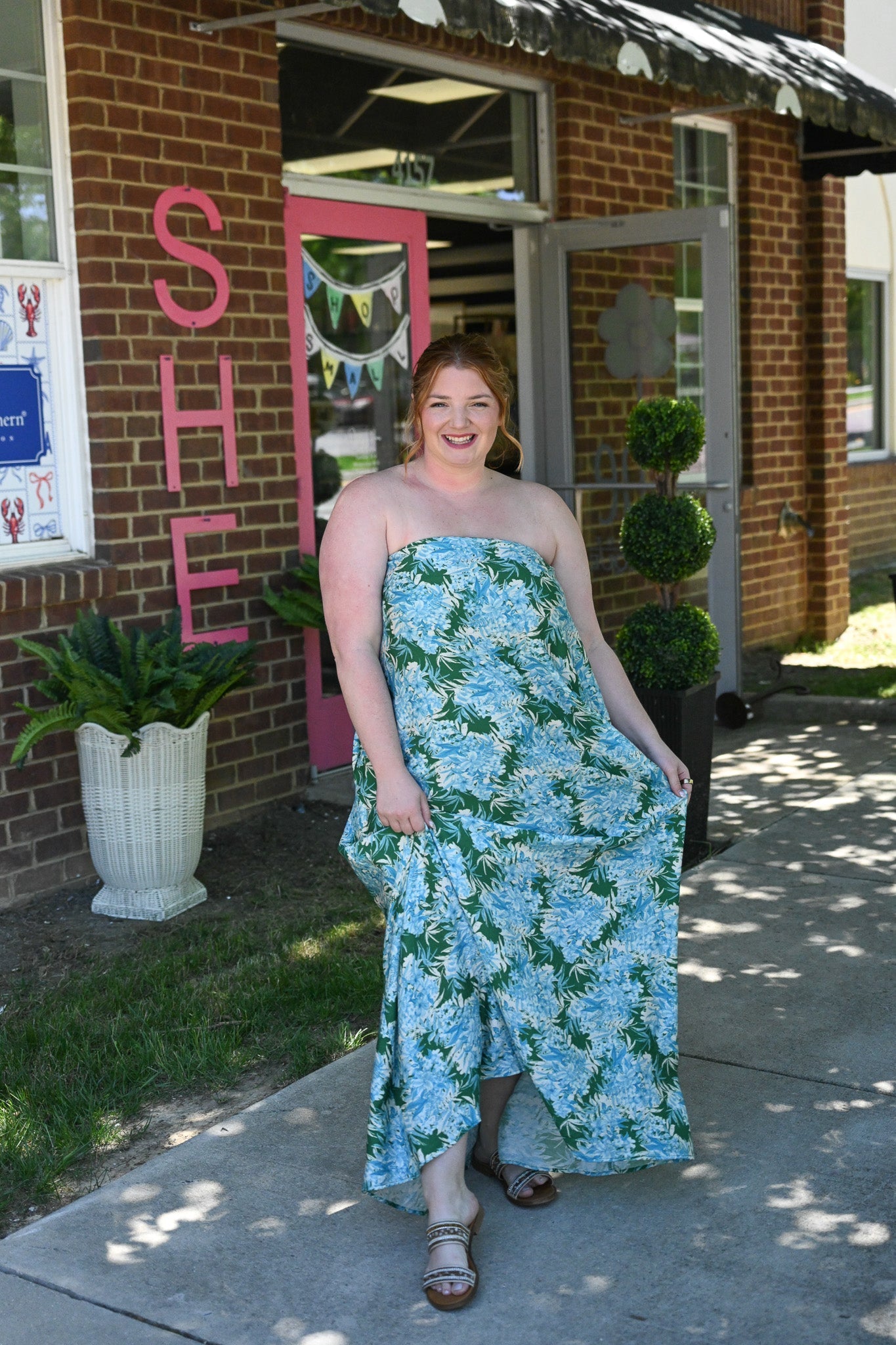 Isabelle Floral Strapless Maxi - She Chester