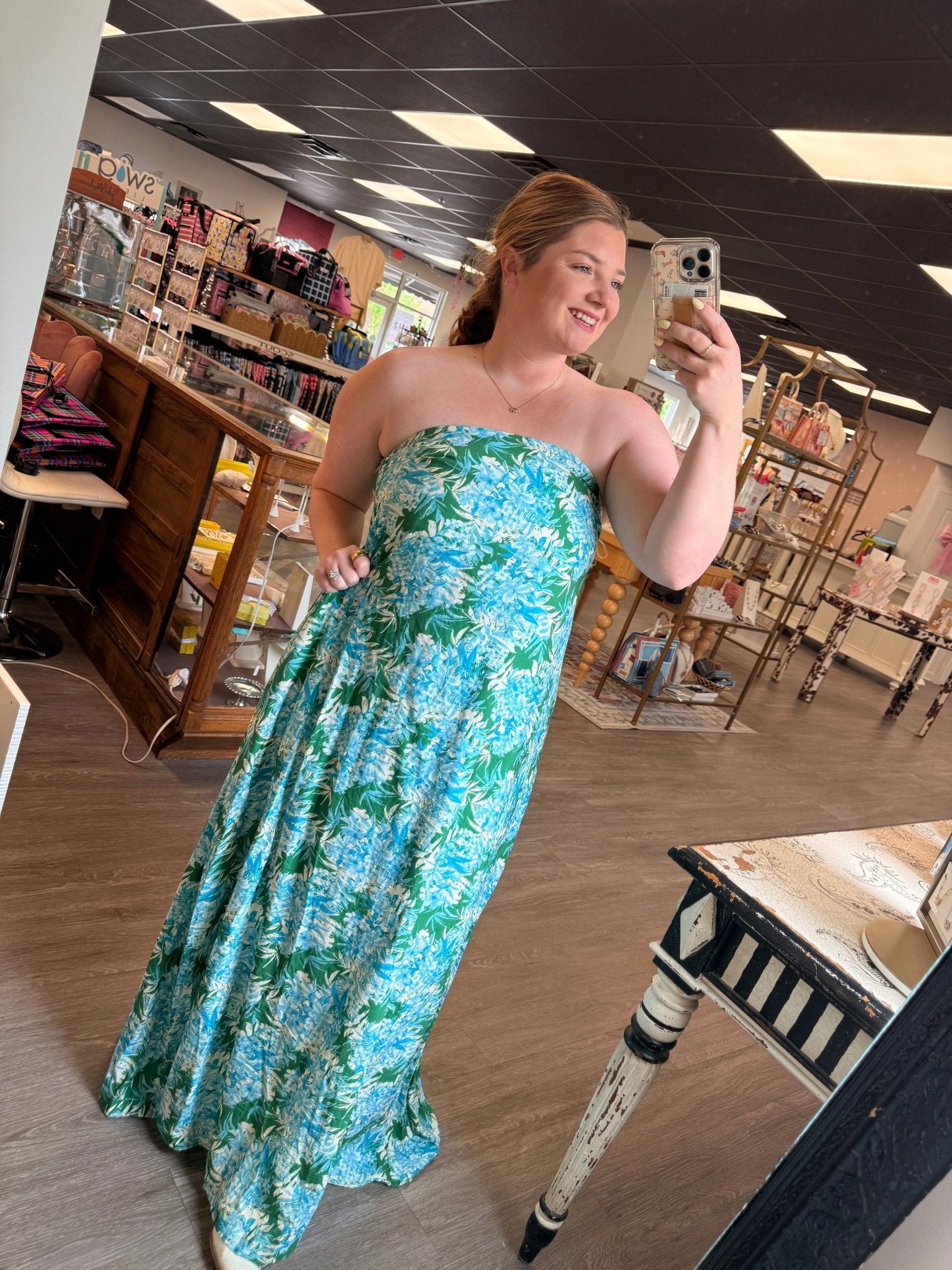 Isabelle Floral Strapless Maxi - She Chester
