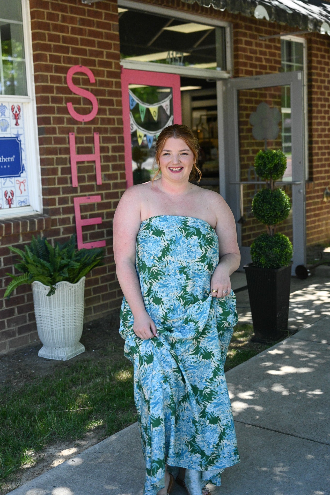Isabelle Floral Strapless Maxi - She Chester