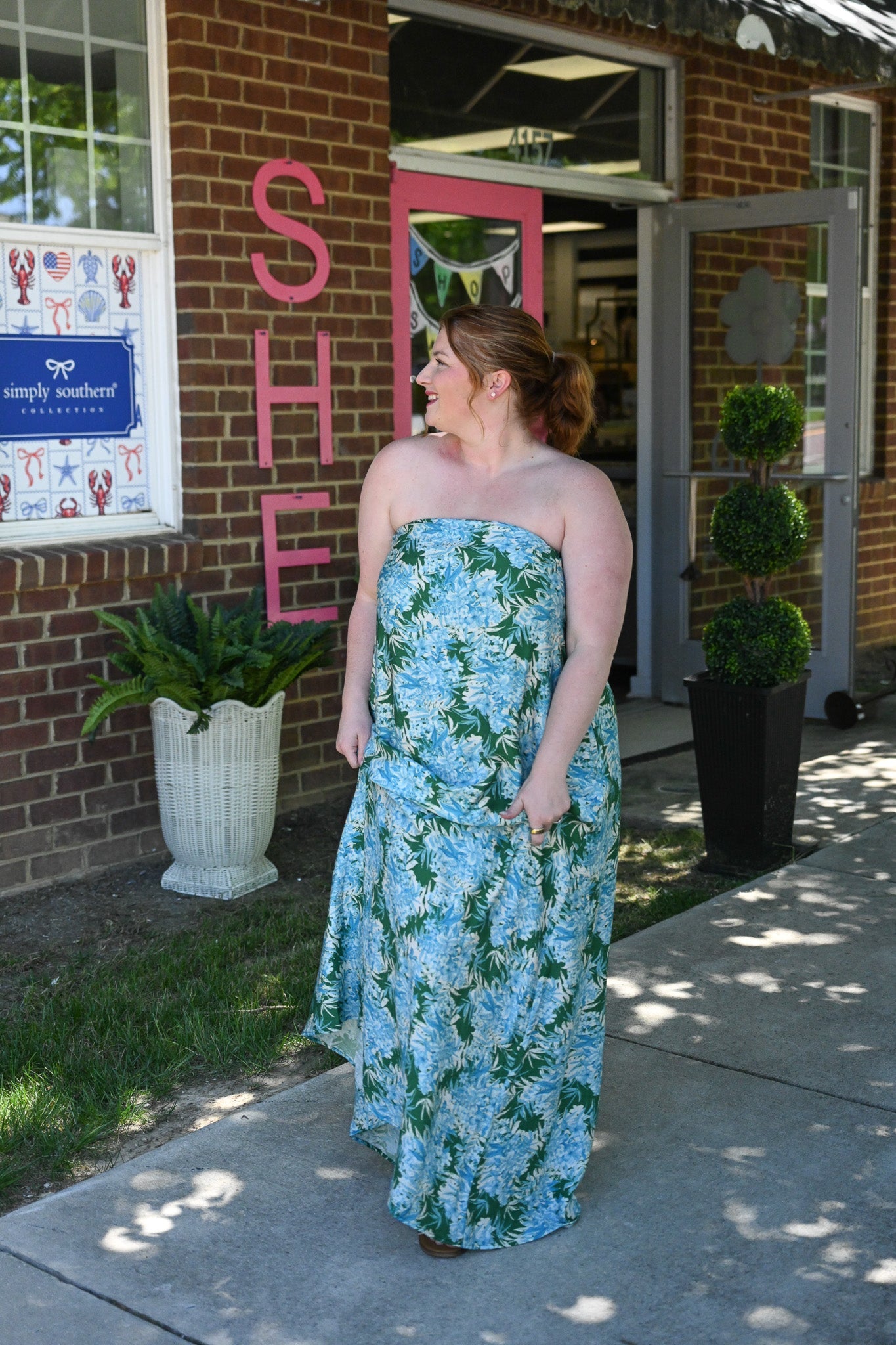 Isabelle Floral Strapless Maxi - She Chester
