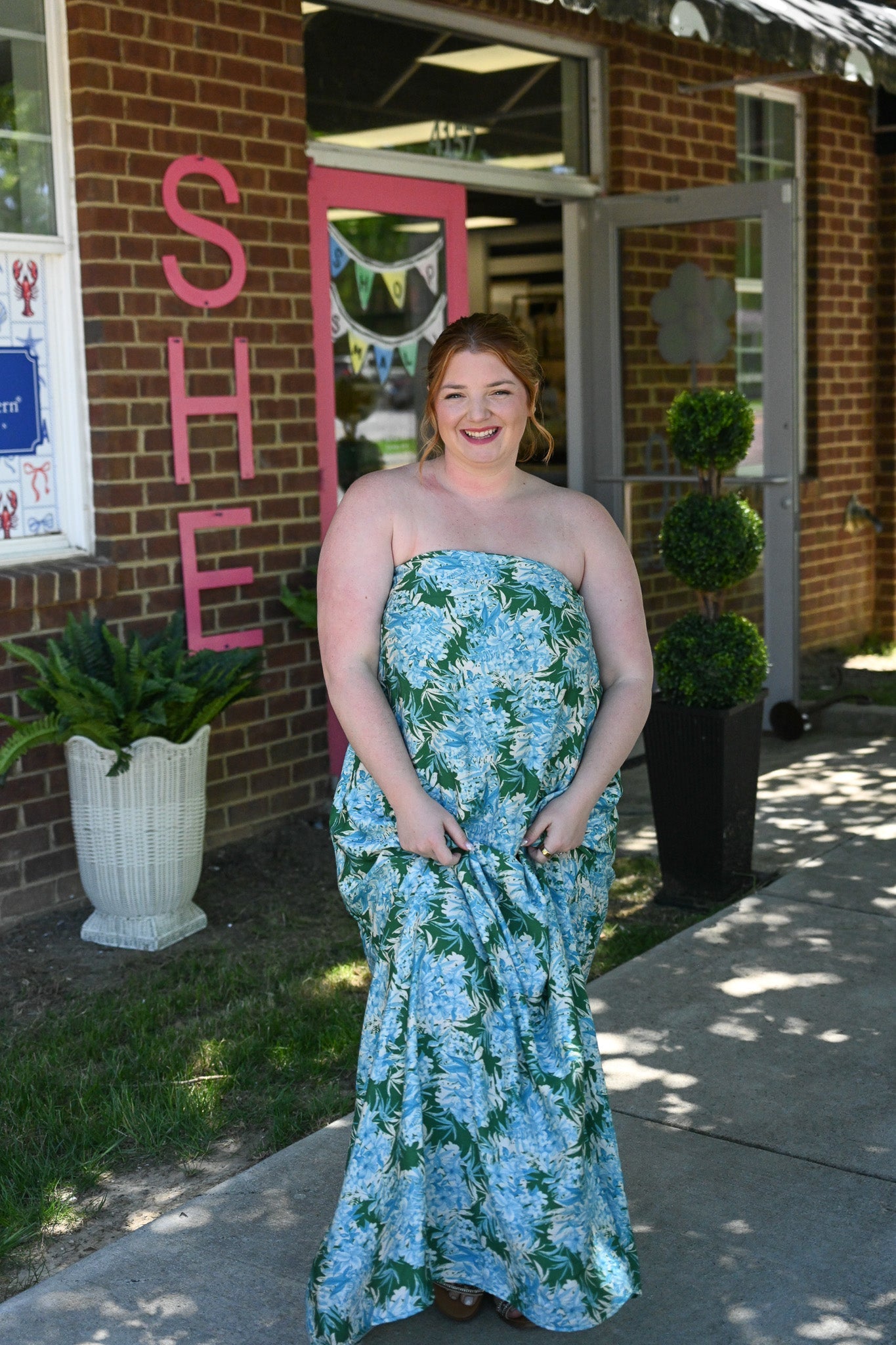 Isabelle Floral Strapless Maxi - She Chester