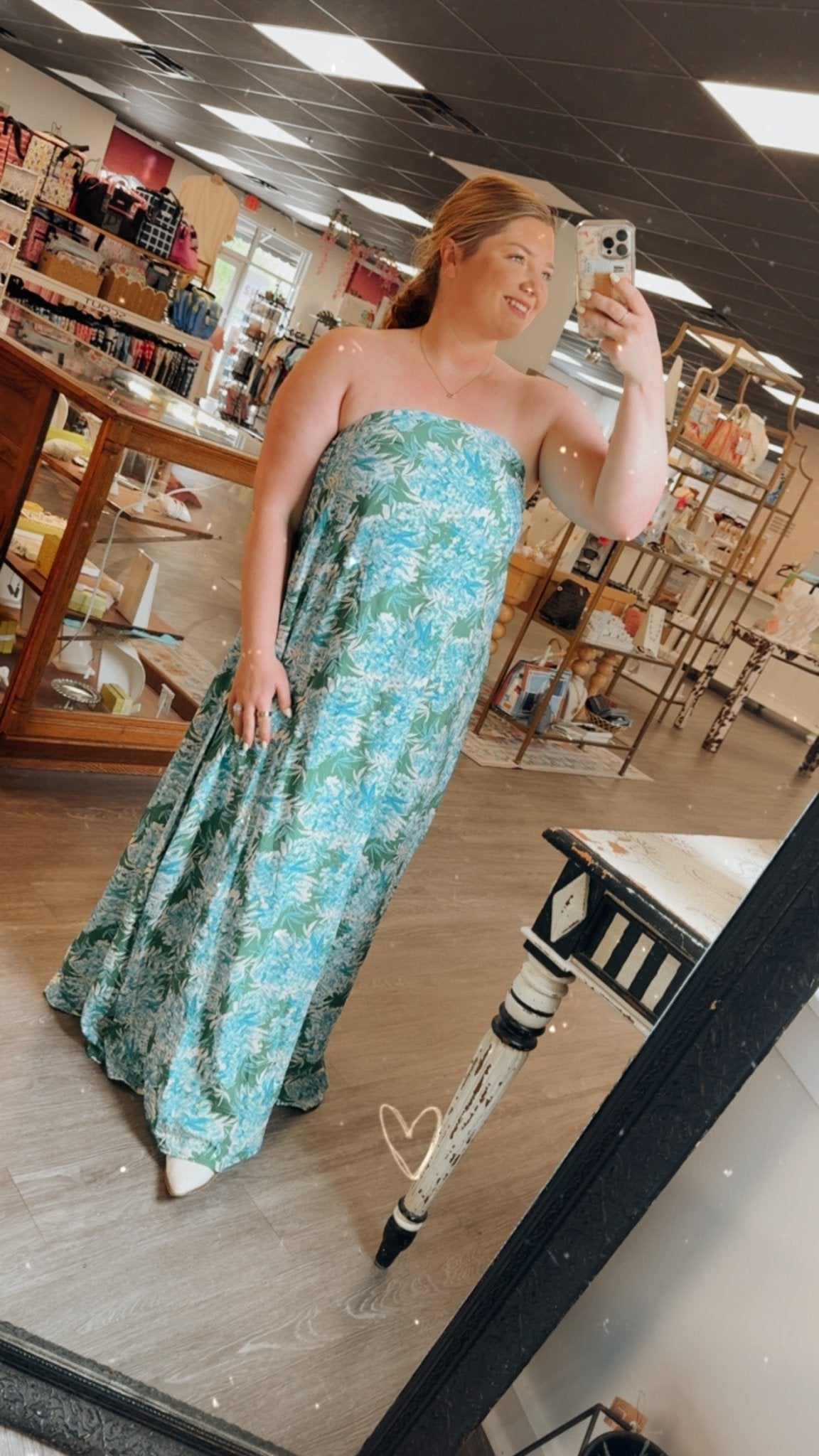 Isabelle Floral Strapless Maxi - She Chester