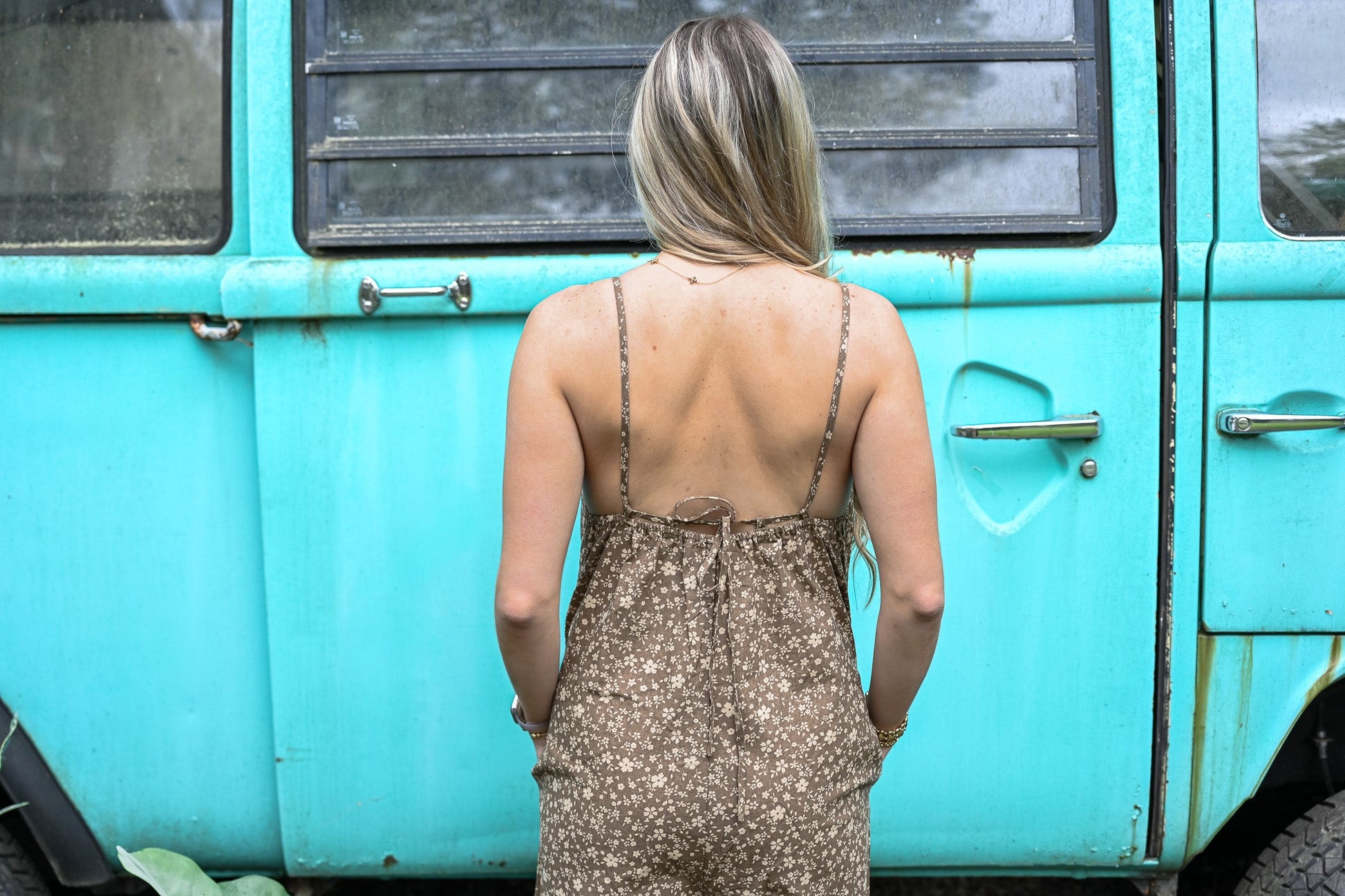 It's Justified Brown Floral Jumpsuit - She Chester