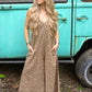 It's Justified Brown Floral Jumpsuit - She Chester