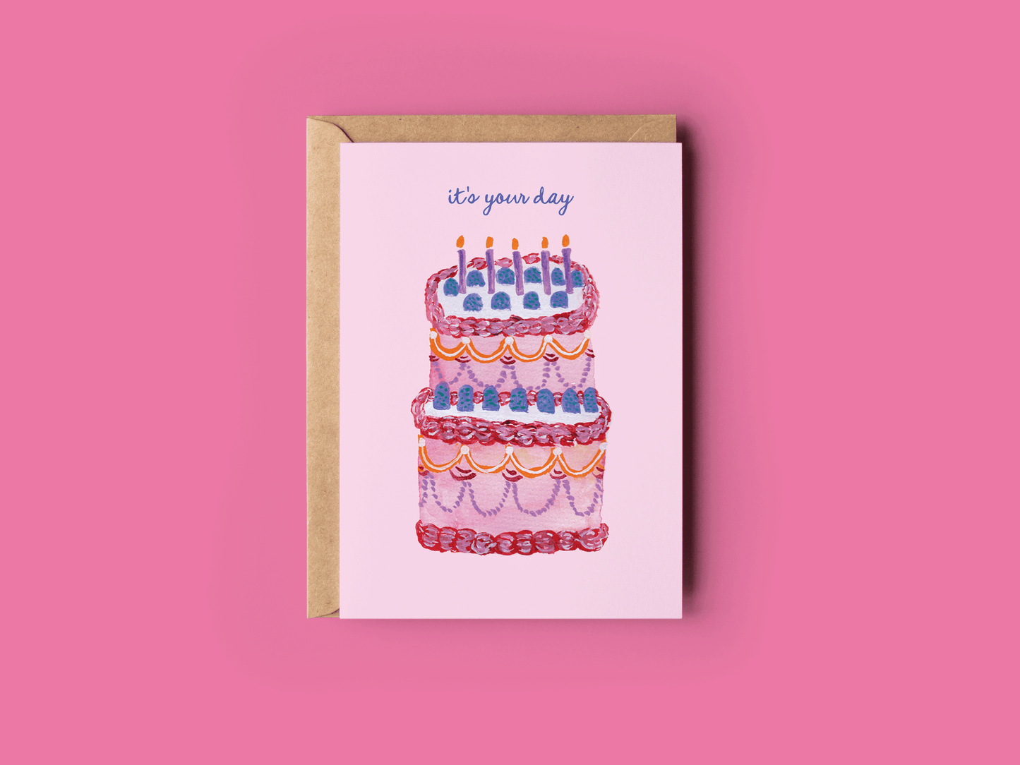 It's Your Day Birthday Cake Greeting Card - She Chester