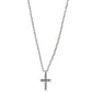 Jada Cross Short Necklace Rhodium Metal - She Chester