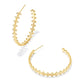 Jada Hoop Earrings Gold White Crystal - She Chester