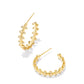 Jada Small Hoop Earrings Gold White Crystal - She Chester