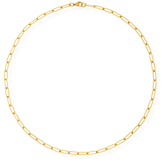 Jayden Gold Paper Clip Chain Necklace - 125 - She Chester