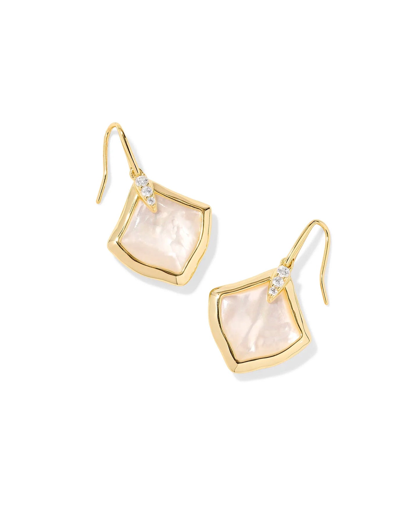 Joelle Drop Earrings Gold Ivory MOP - She Chester