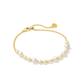 Jovie Beaded Delicate Bracelet Gold Pearl - She Chester