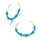 Jovie Gold Teal Beaded Hoop - She Chester