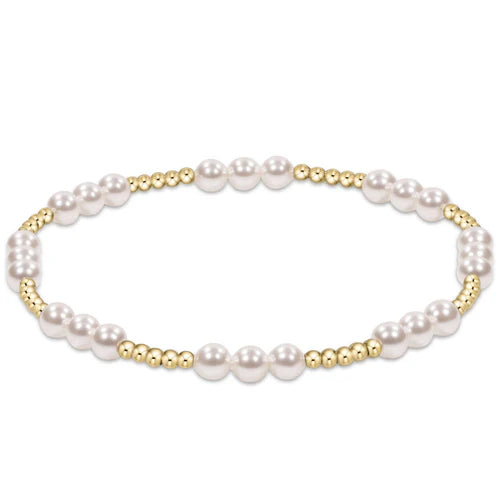 Classic Joy Pattern Pearl 4mm Bead Bracelet