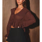 Julianne Lace Chocolate Top - She Chester