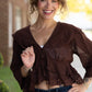 Julianne Lace Chocolate Top - She Chester