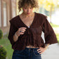 Julianne Lace Chocolate Top - She Chester