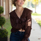 Julianne Lace Chocolate Top - She Chester