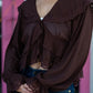 Julianne Lace Chocolate Top - She Chester