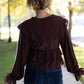 Julianne Lace Chocolate Top - She Chester