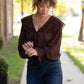 Julianne Lace Chocolate Top - She Chester