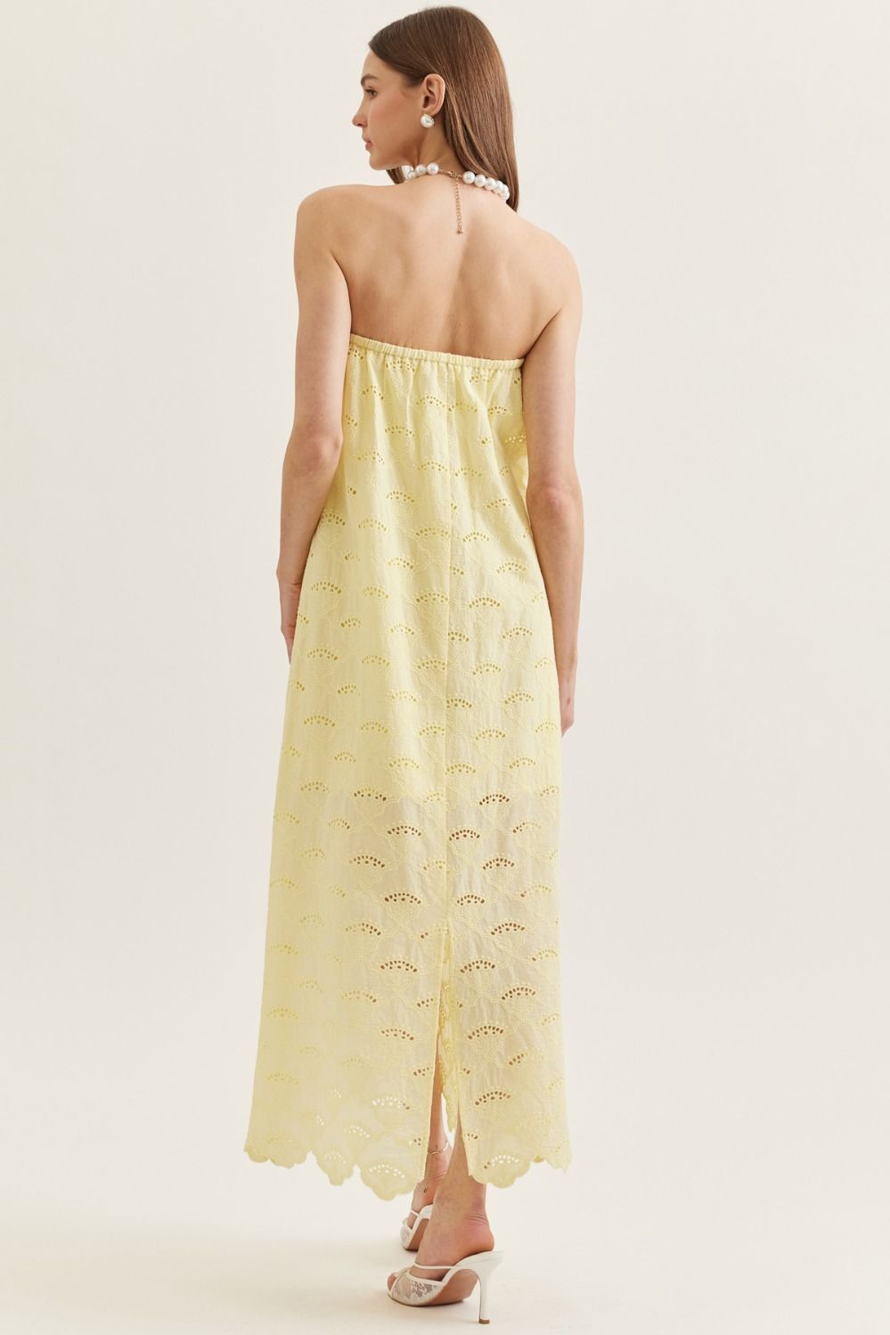 Juliet Lemon Lace Maxi - She Chester