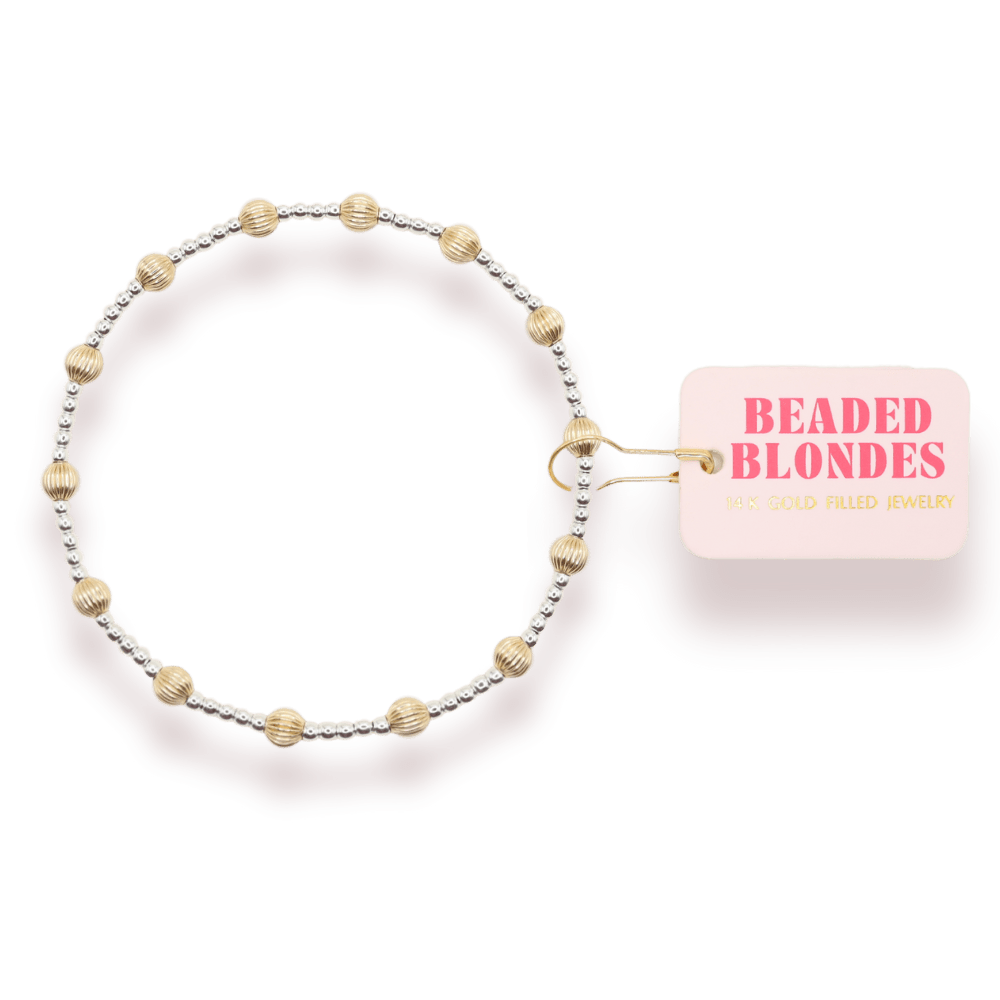 June Fluted in Silver with Gold: Standard 6.75 inch - She Chester