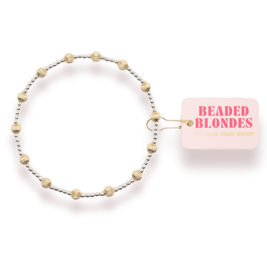 June Fluted in Silver with Gold: Standard 6.75 inch - She Chester