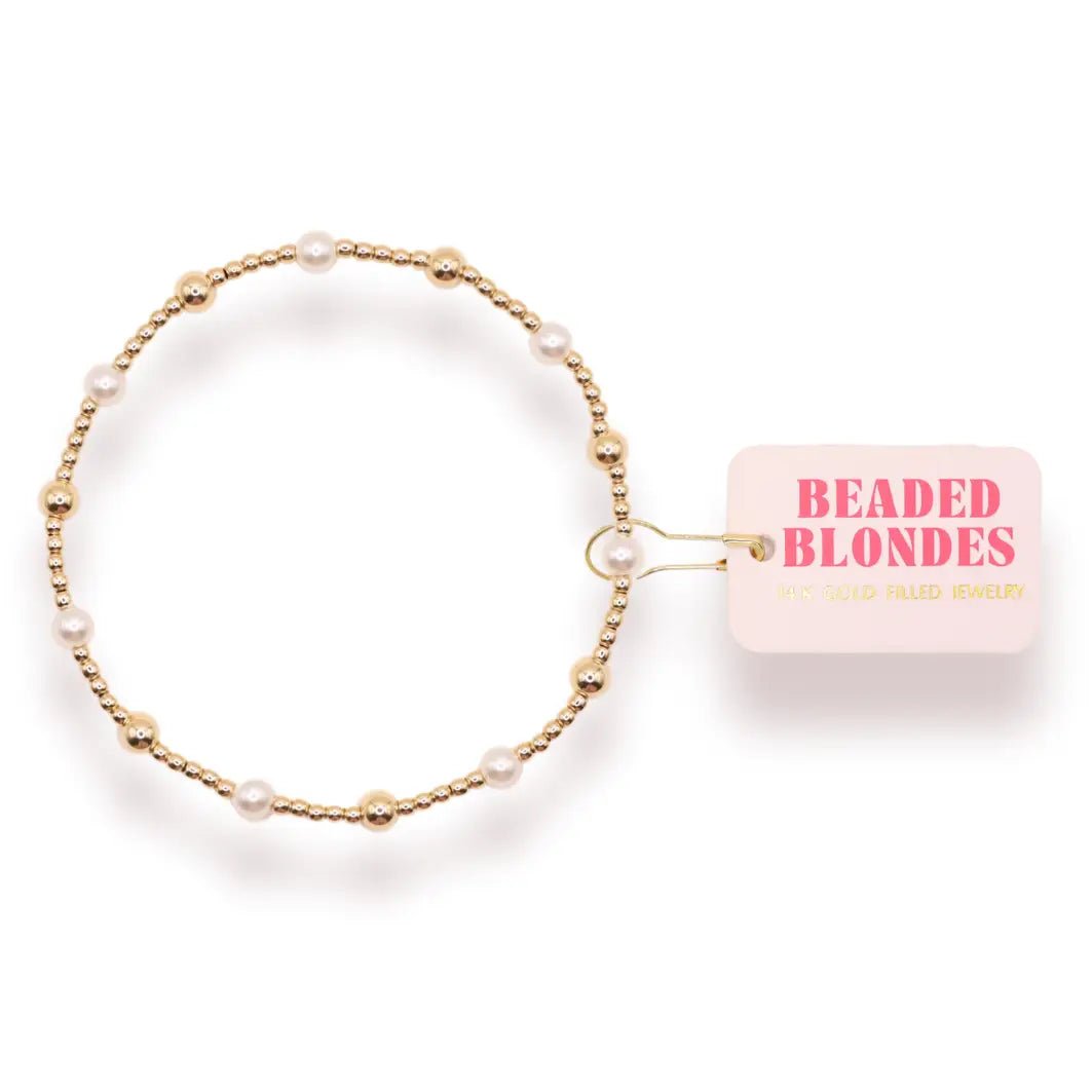 June Pearl Gold BB Standard Bracelet - She Chester