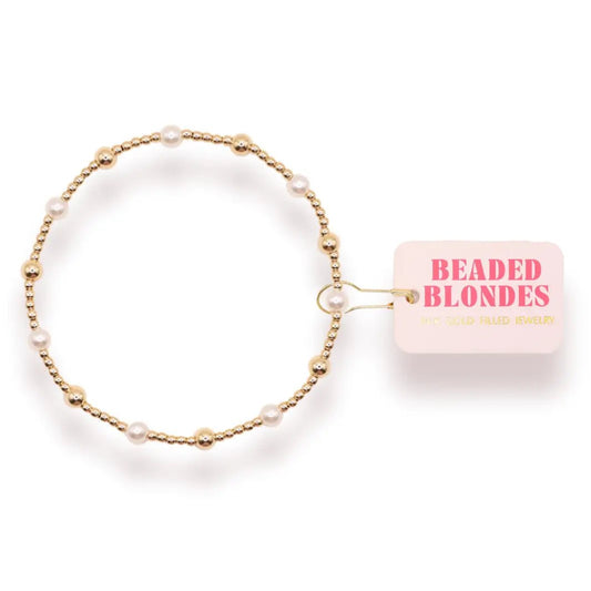June Pearl Gold BB Standard Bracelet - She Chester