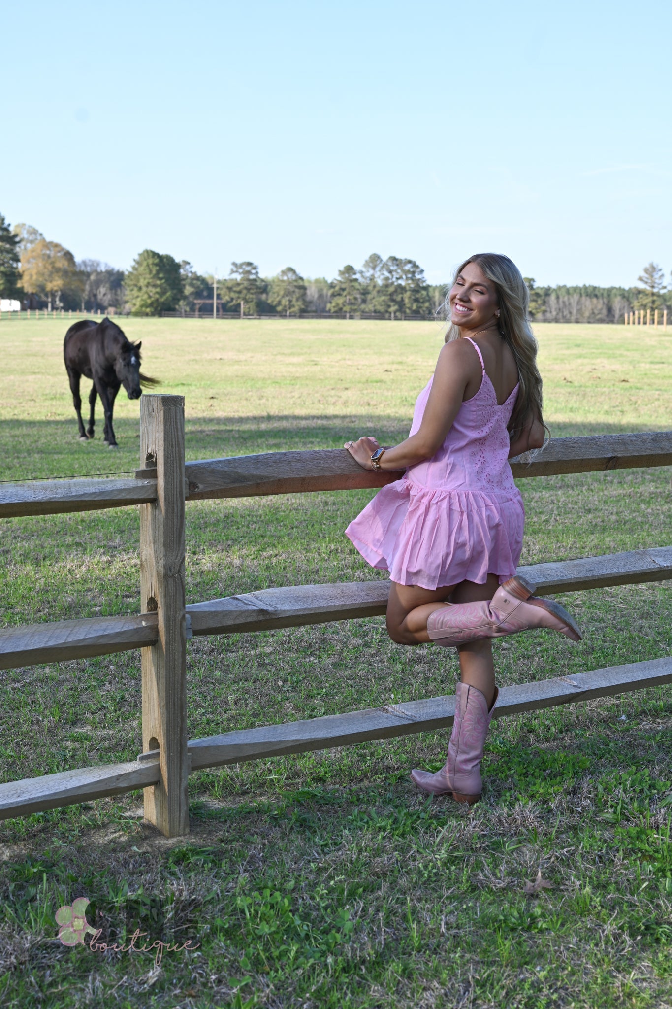June Pink Lace Drop Waist - She Chester